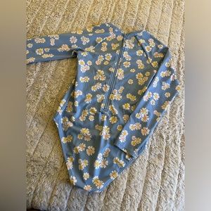 Roxy Blue Daisy Swimsuit Rashguard